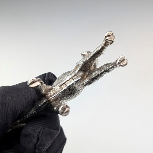 英國純銀微型小牛雕像,140 克,JB Plating Co.